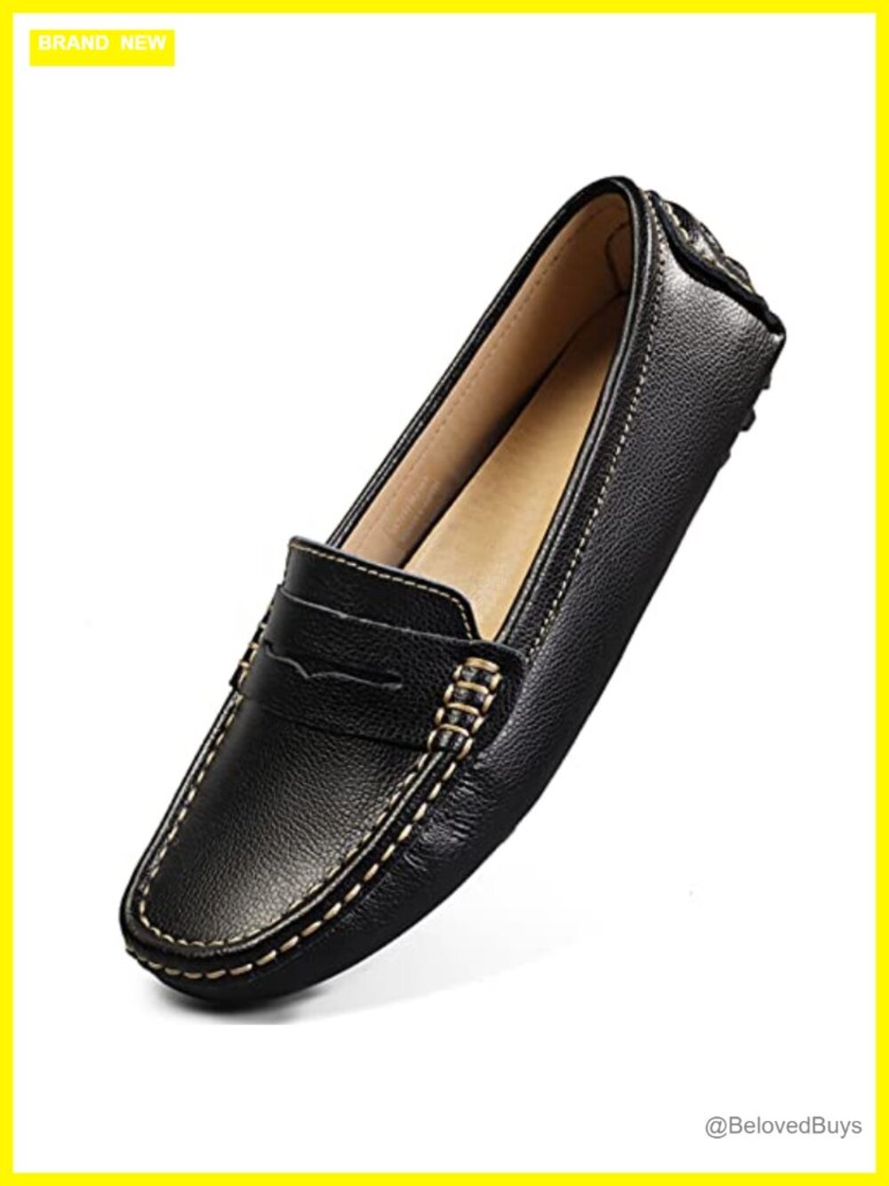 Handmade Genuine Leather Penny Loafers Slip-On Comfort Walking Flats